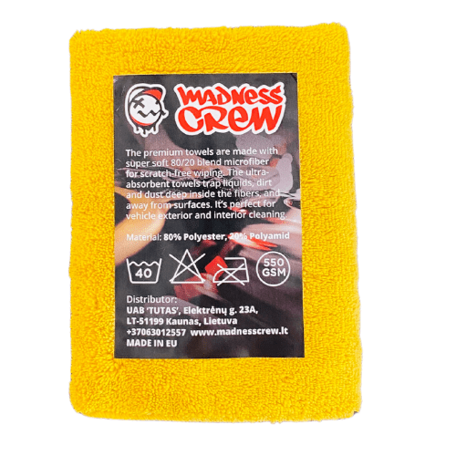 Oranžinė Mikropluošto Šluostė „Madness Crew Mate“ (550 GSM)