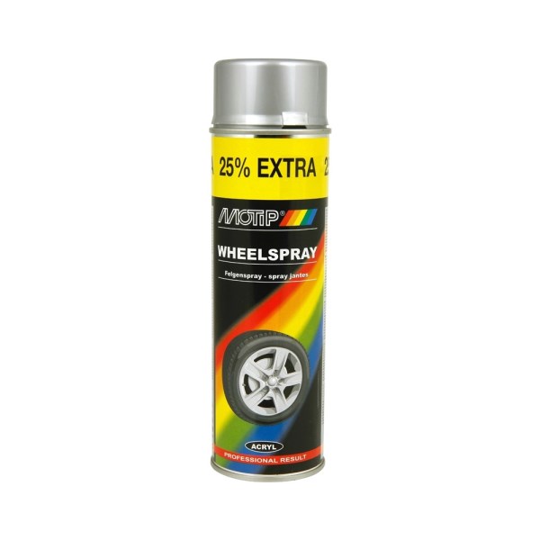 Dažai ratlankiams plieno spalvos 500 ml Motip