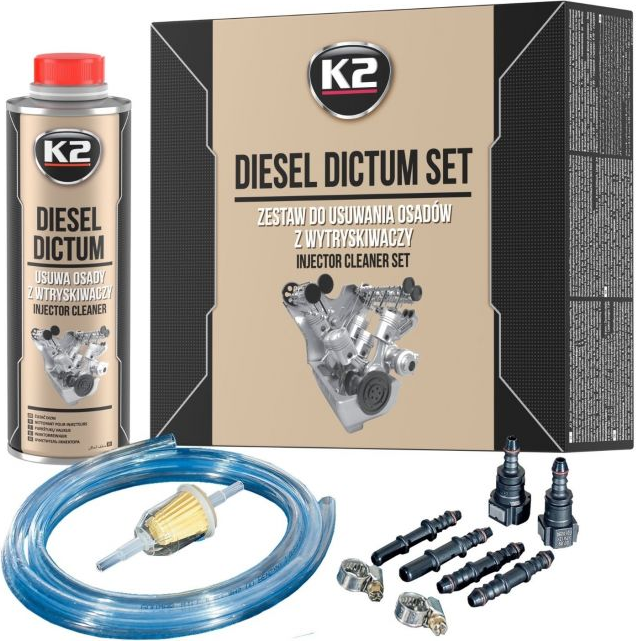 Purkštukų valiklio komplektas K2 DIESEL DICTUM SET, 500 ml