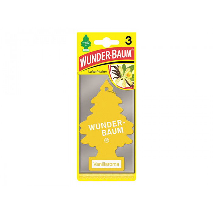 Automobilinis oro gaiviklis WUNDER-BAUM TREE Vanilla, 3 vnt