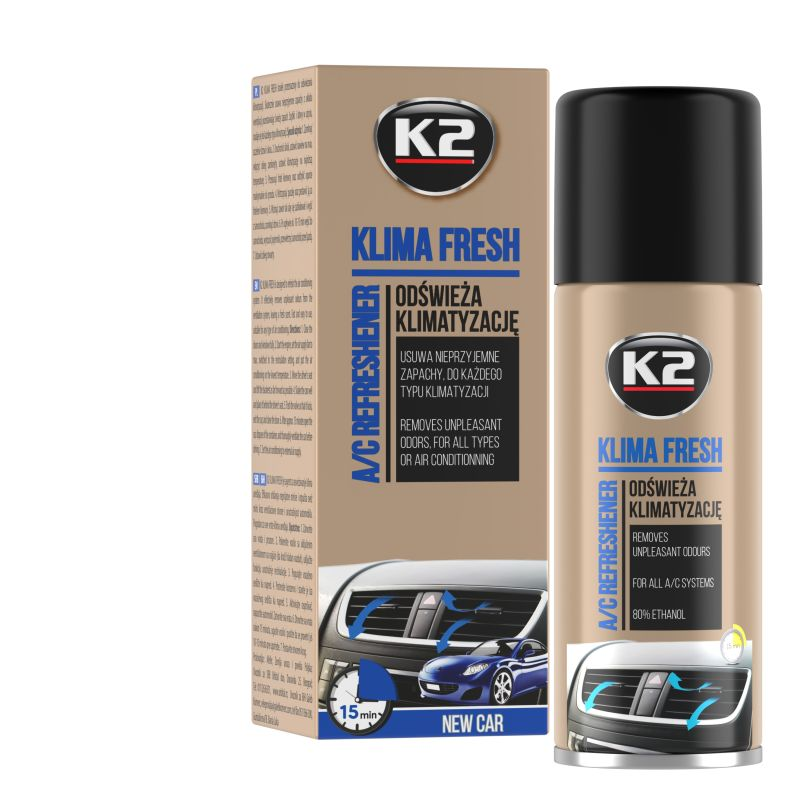 Kondicionieriaus valiklis K2 "KLIMA FRESH" NEW CAR, 150 ml