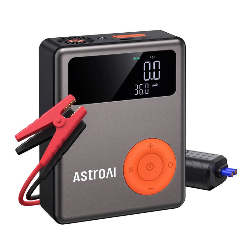 "4-in-1" prietaisas avariniams atvejams AstroAI DK-MF139 Jump starter + kompresorius + powerbank + žibintuvėlis