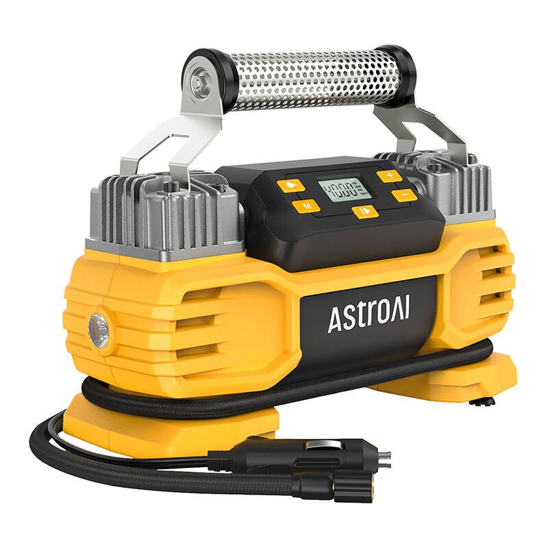 Dua AstroAI AIRUN T2 160 PSI didelės galios padangų kompresorius