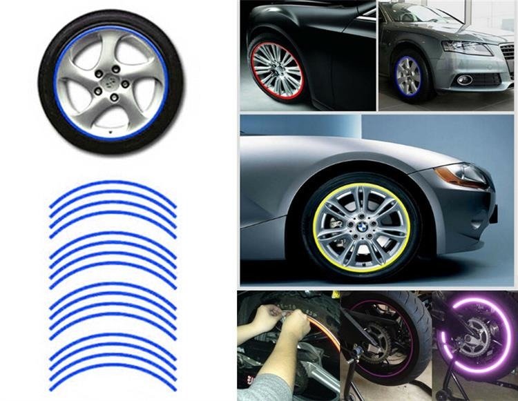 Moto/auto ratų lipdukai, atšvaitai - Raudona
