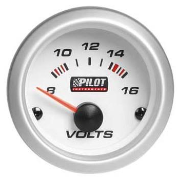 Pilot GAUGE - matuoklis / gauge - Elektros įtampos matuoklis / Voltmetras 52 mm