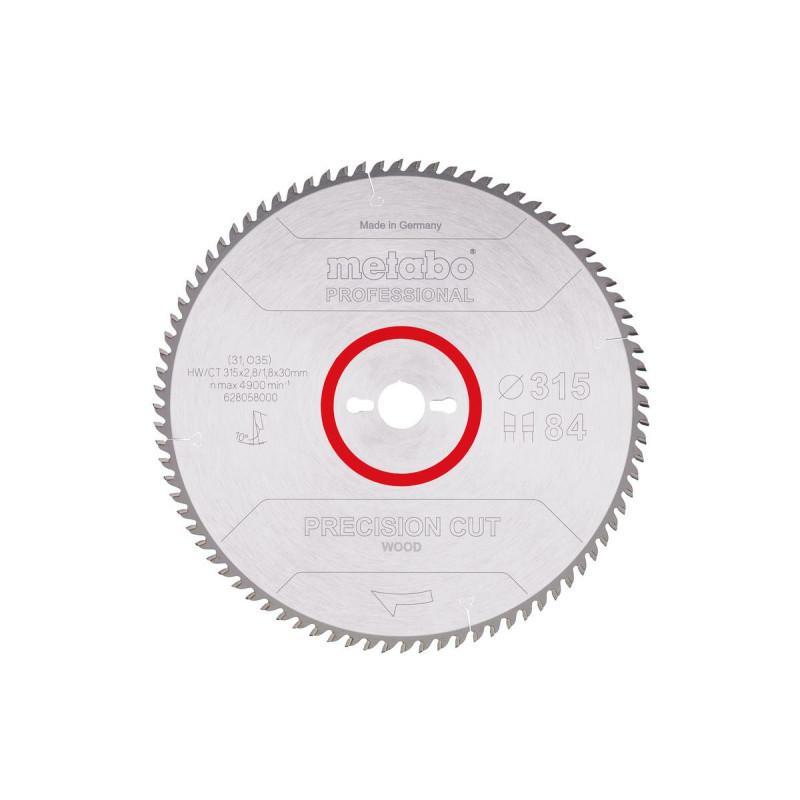 628058000 METABO diskinio pjūklo diskas HW/CT 315x30x84z PRECISION CUT WOOD PROFESSIONAL