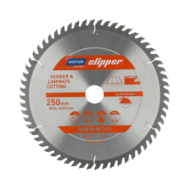 70184608145 NORTON TARGET TOOL Pjūklas 250 mm x 30 mm x 60z LAMINATAS IR FORNITAS (2,8/2,0)