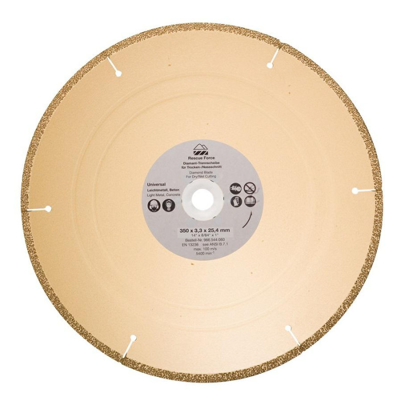 B-70568 MAKITA RESCUE DIAMOND TARGET 350x25.4mm SEGMENTAS (SUCHAS) PELENAS, INOX, PVC, BETONAS, STIKLAS
