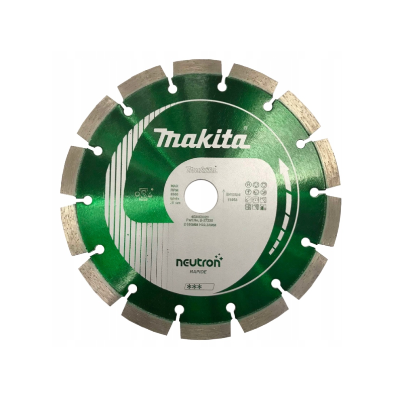 B-27230 MAKITA DIAMOND TARGET 180x22.23mm SEGMENTAS (DRY/MOKRO) BETONAS, KALADĖLĖS