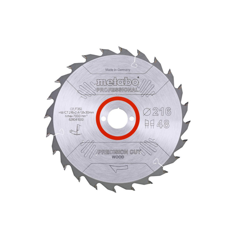 628041000 METABO diskinio pjūklo diskas HW/CT 216x30x48z PRECISION CUT WOOD PROFESSIONAL