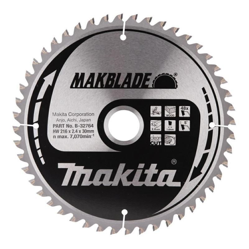 B-32764 MAKITA diskinio pjūklo diskas 216x30x48z MAKBLADE WOOD