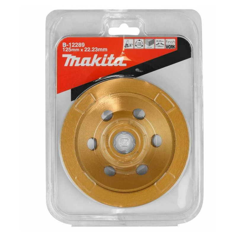B-12289 MAKITA DEIMANTINIS ŠLIFAVIMO DISKAS Betonas 125x22,23mm Betonas / Apdailos darbai