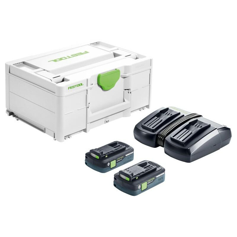 577109 FT.BATTERY BP 18 Li 4,0 HPC-ASI 2vnt. + įkroviklis SYS 18V 2x4,0/TCL 6 DUO