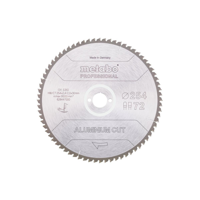 628447000 METABO TARGET TOOL Saw FZ/TZ 254x30x72z ALUMINIUM CUT PROFESSIONAL