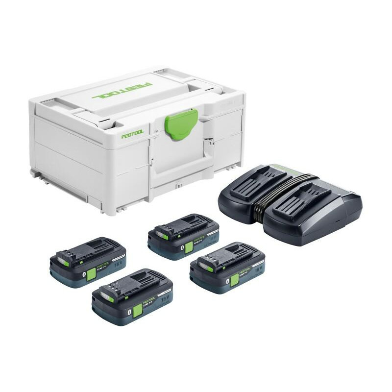 577104 FT.BATTERY BP 18 Li 4,0 HPC-ASI 4vnt. + įkroviklis SYS 18V 4x4,0/TCL6DUO