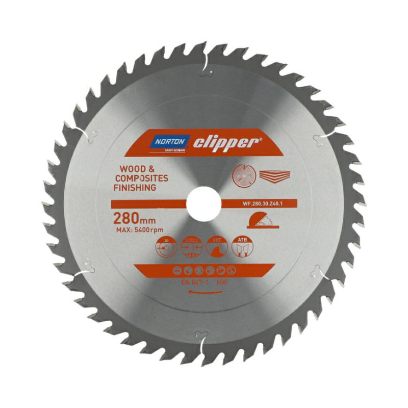 70184608119 NORTON TARGET TOOL pjūklas 280mm x 30mm x 48z ATB mediena ir kompozitai (3,2 / 2,2)