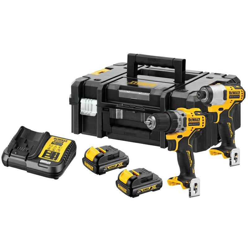 DCK2110C2T-QW DEWALT.ZESTAW COMBO 12V DCK2110C2T (DCD701+DCF801) 2x1,3Ah TSTAK II %%%