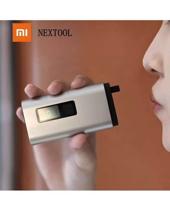 „Xiaomi NexTool 4-in-1“ mini alkoholio matuoklis LCD skaitmeninis nešiojamas automobilinis alkotesteris su langų laužytuvu, virv