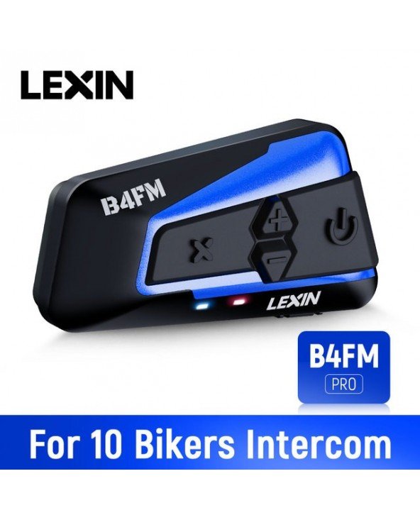 Lexin B4FM-X Intercomunicadores de Casco Moto BT5.0 Motociklinis domofonas Šalmo ausinės Vandeniui atsparus FMRadio&850mAh