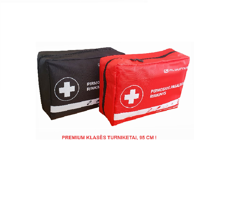 Vaistinėlė pirmosios pagalbos rinkinys (NAUJA SUDĖTIS 2023m) PPR1005 Premium turniketai