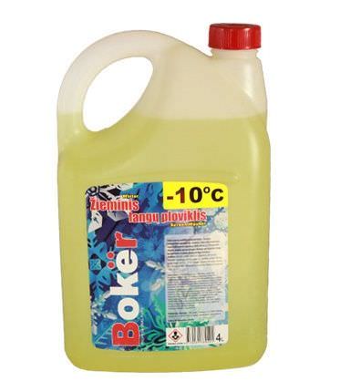 Žieminis langų plovimo skystis BOKER, -10°C, su piltuvu, 4 l