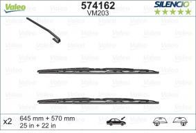 Automobilinis valytuvas VALEO SILENCIO BMW 5 SERIES, 5 SERIES TOURING, M5 VM203, 645/570 mm