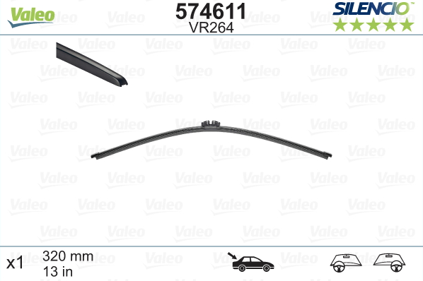 Automobilinis valytuvas VALEO SILENCIO AUDI, MERCEDES-BENZ TYL, 320 mm