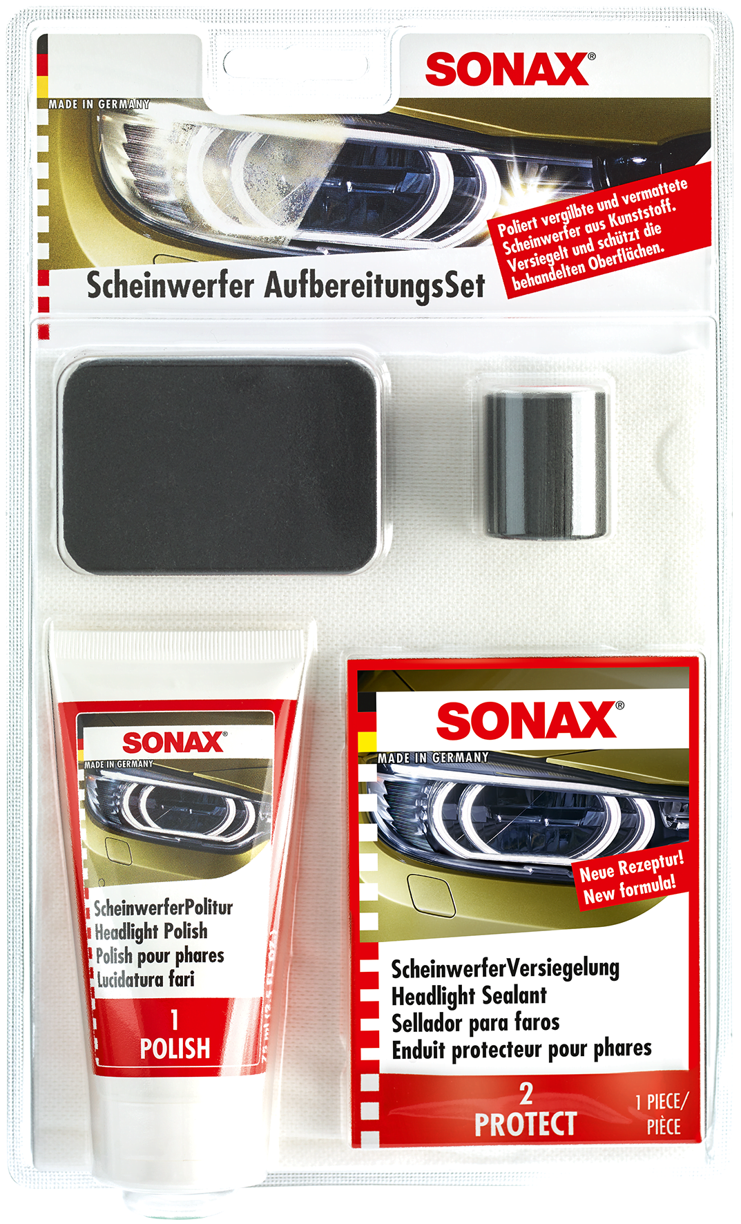 Žibintų poliravimo rinkinys SONAX