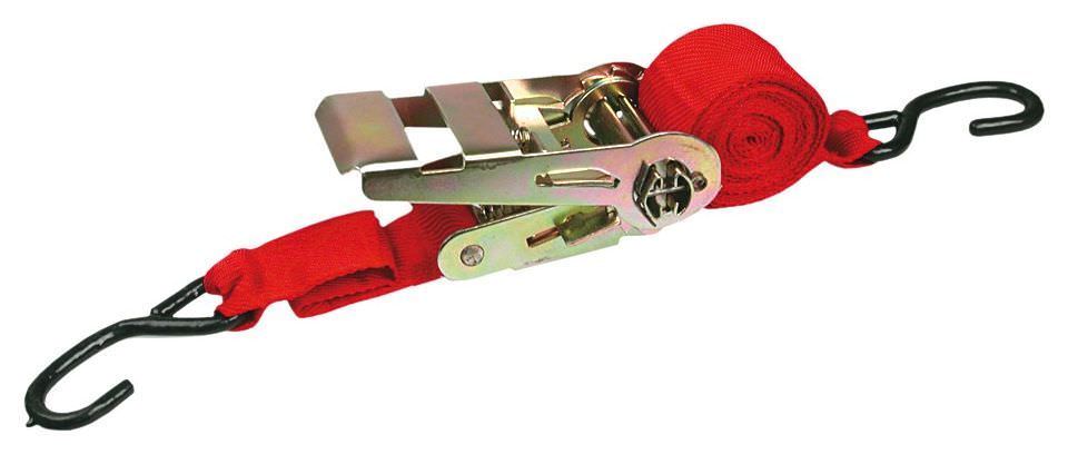 Krovinio tvirtinimo juosta su terkšle TOP TOOLS, 50 mm, 6 m, su kabliais