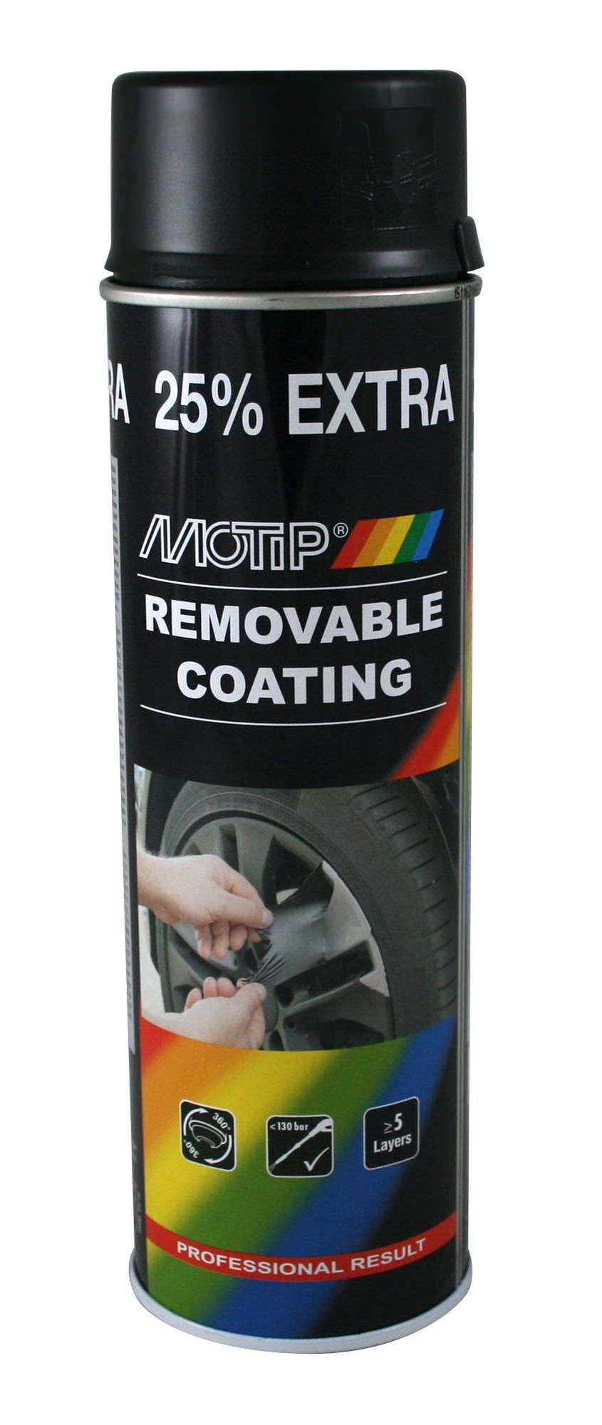 Akriliniai nulupami dažai MOTIP, matiniai, juoda sp., 500 ml