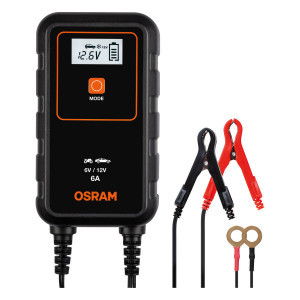 Akumuliatoriaus įkroviklis OSRAM OEBCS906, 6A; 6V/12V DC; 4Ah-110Ah; 220 - 240V AC, išmanus