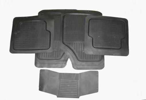 Automobiliniai kilimėliai ALBURNUS, 72 x 50 cm, 49 x 48 cm, 69 x 30 cm, guminiai, juoda sp., 5 vnt.