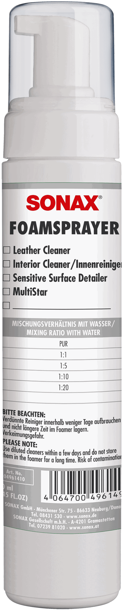 Putų purkštuvas SONAX, 250ml