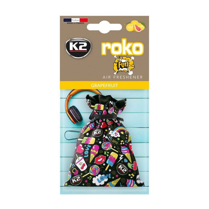 Automobilinis oro gaiviklis K2 ROKO FUN GRAPEFRUIT