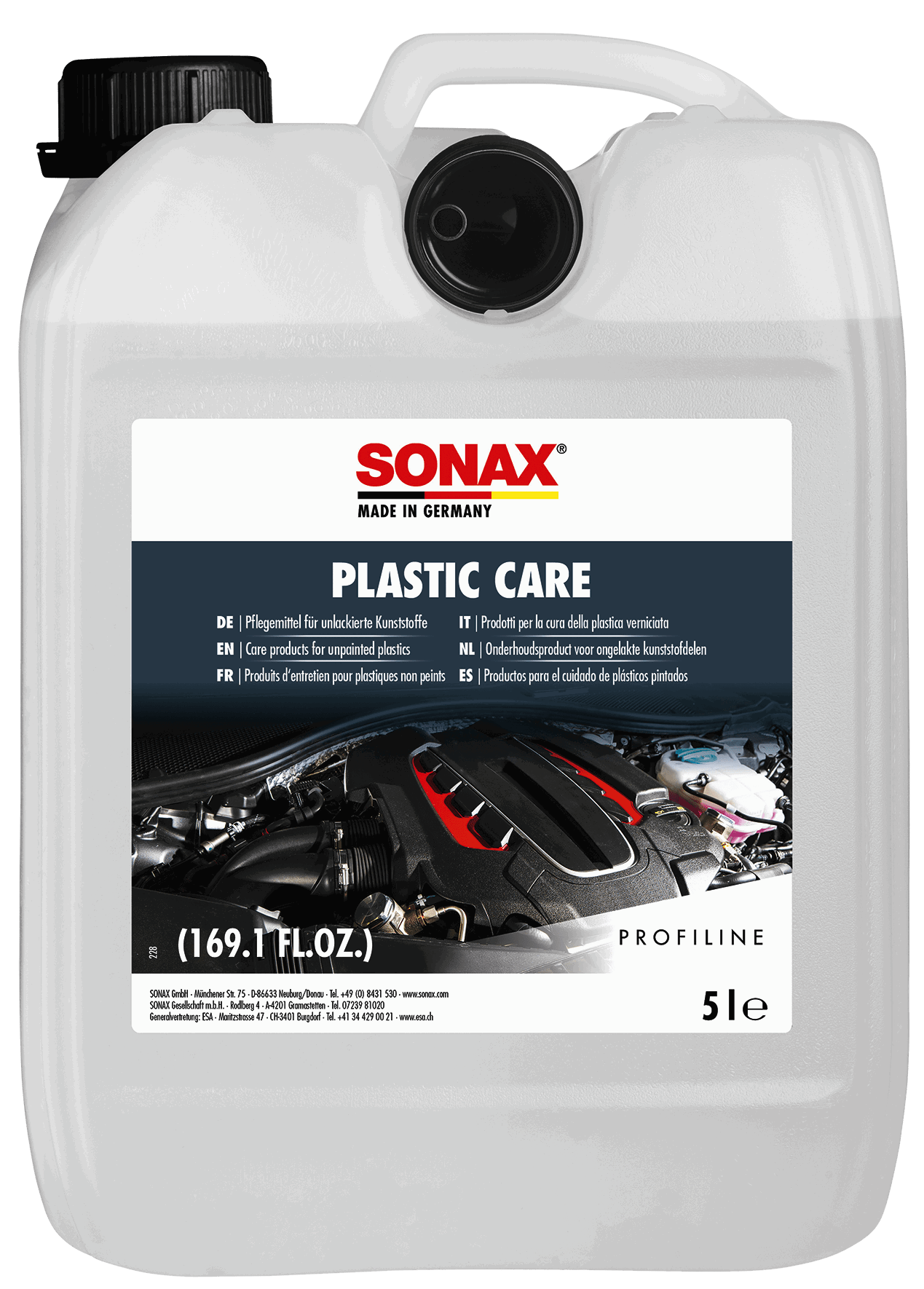 Plastiko priežiūros priemonė SONAX PROFILINE Plastic Care, 5L
