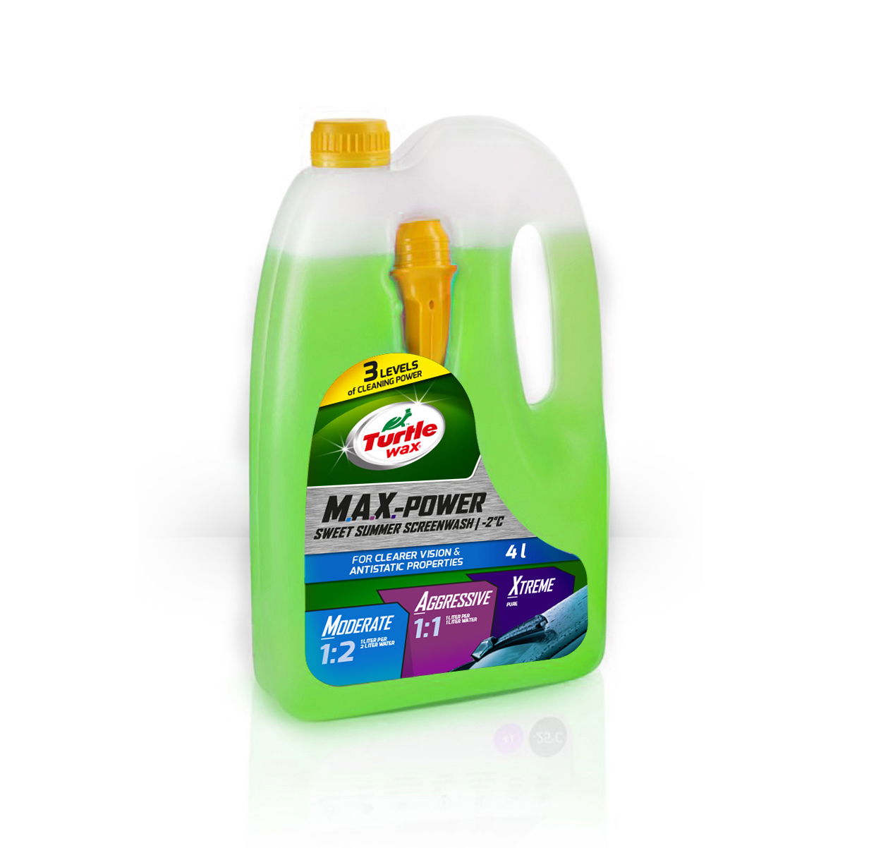 Vasarinis langų plovimo skystis TURTLE WAX MaxPower, -2°C, 4 l