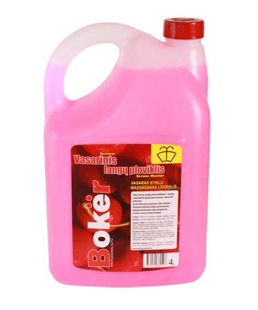 Vasarinis langų plovimo skystis BOKER VYŠNIA, su piltuvu, 4 l