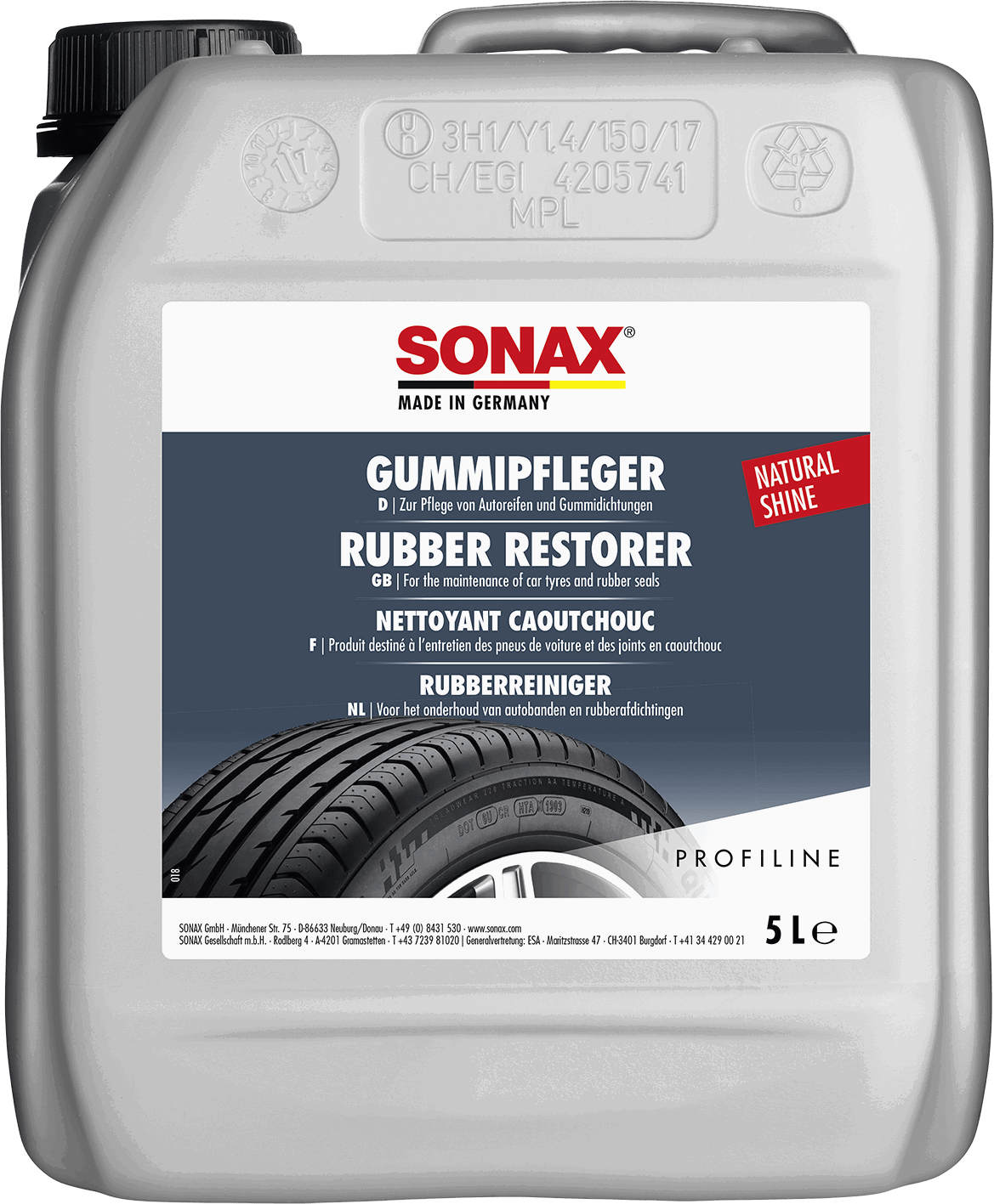 Padangų juodintojas SONAX, matinis, 5L