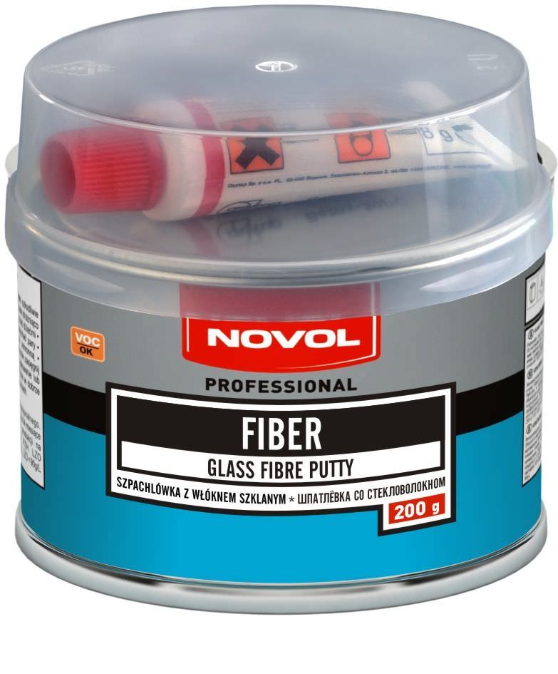 Automobilinis glaistas NOVOL Fiber, su stiklo audiniu, 200 g