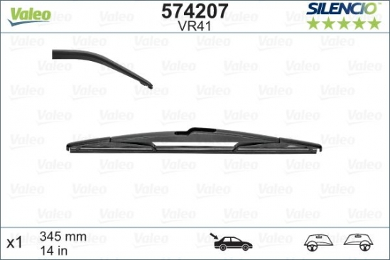Automobilinis valytuvas VALEO SILENCIO, 345 mm