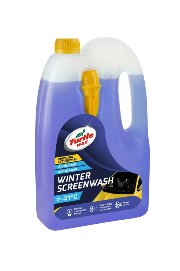 Žieminis stiklų plovimo skystis TURTLE WAX, -21°C, su piltuvu, 4 l