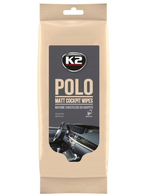 Drėgnos servetėlės K2 Polo, prieataisų skydeliui, 24 vnt