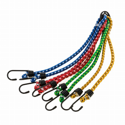 Elastinės krovinio tvirtinimo virvutės ALBURNUS, 4 vnt, 80 cm