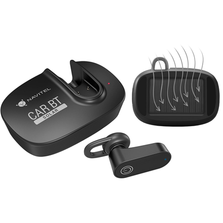 Multifunctional Bluetooth Headset | Solar Car BT | Hands free device | Bluetooth | Black | Recharge indicator|Navitel Solar BT