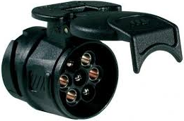 Priekabos elektros lizdas ALBURNUS, 13 / 7 PVC