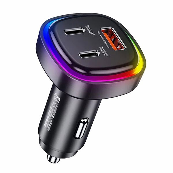 Remax RCC330 Earl Series 66W PD+QC 2C+1A Zinc Alloy Fast Car Charger