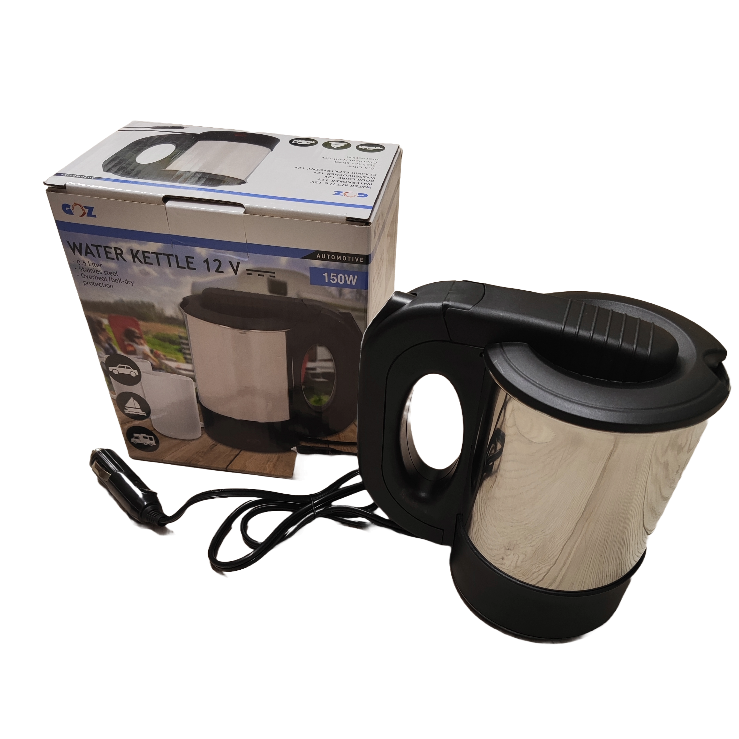 Kelioninis automobilinis virdulys 0.5l. 12v