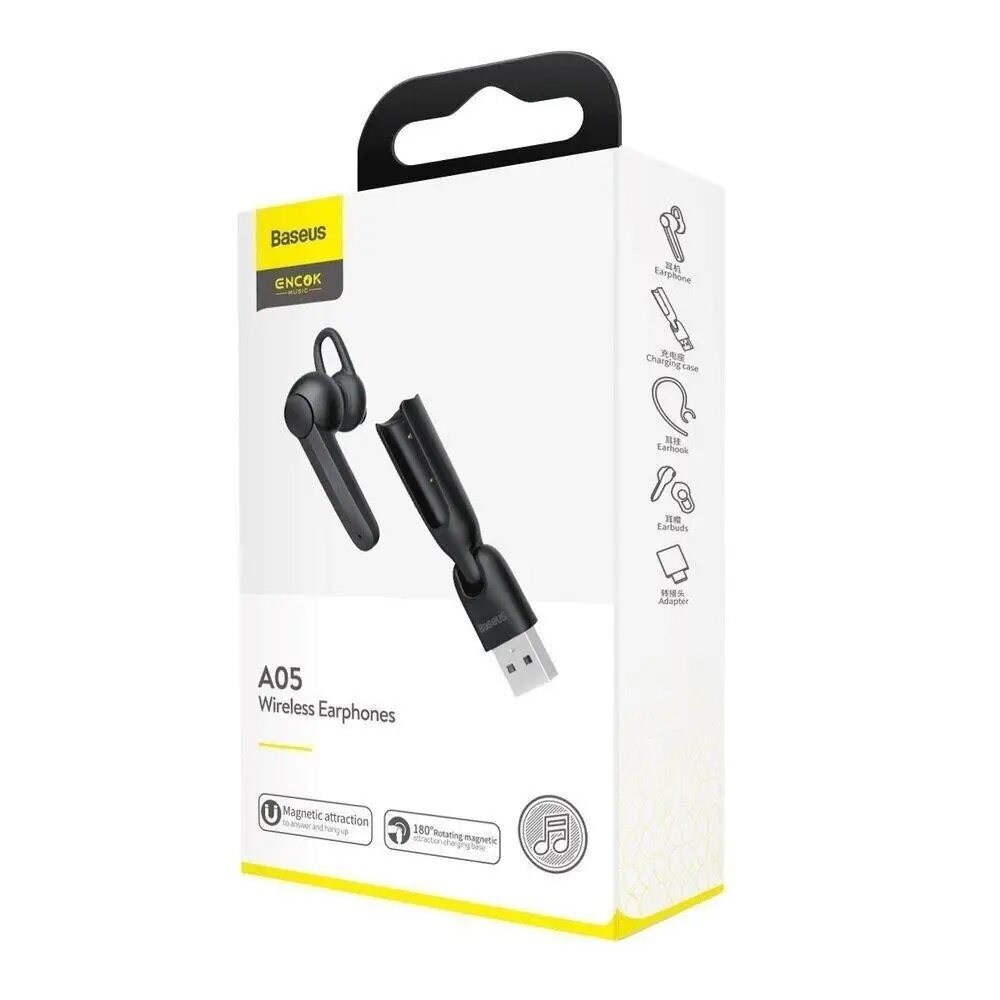 Laisvų rankų įranga Baseus A05 Black, Bluetooth