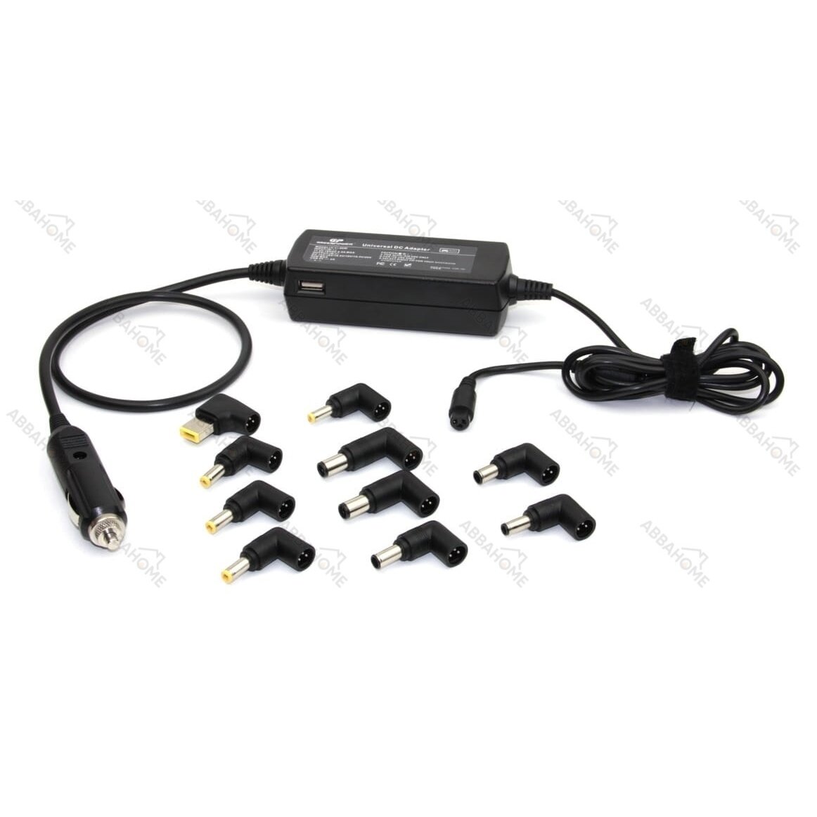 Universalus nešiojamas adapteris 90W su USB + kištukais