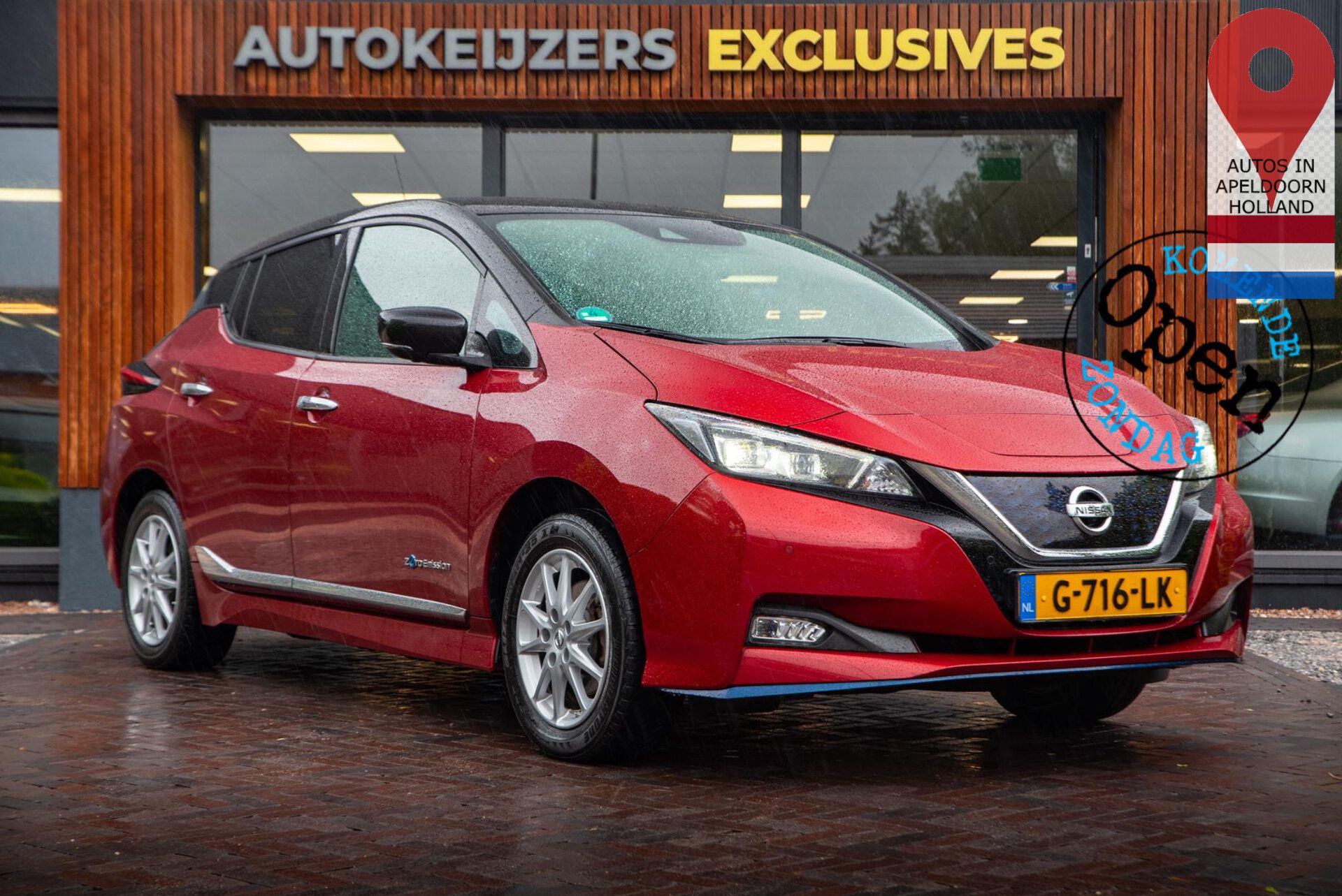 Nissan Leaf 2019 Raudona